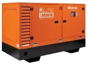 Дизельная электростанция жидкостного охлаждения в шумозащитном кожухе с автозапуском MWR  Mistral 40i